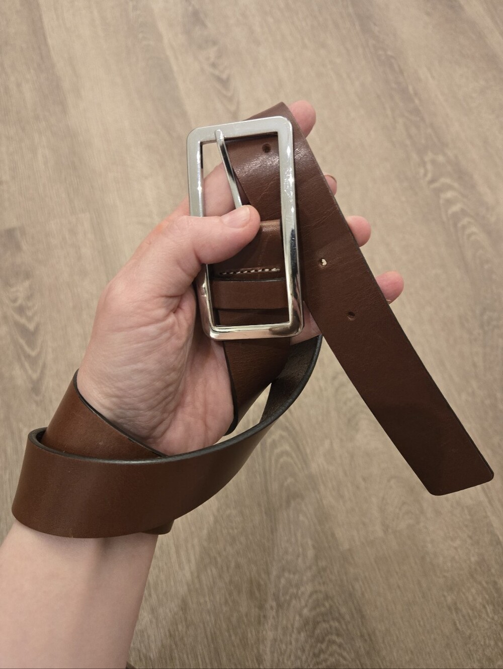 Mens Banana Republic Brown Leather Belt Dirtbag Grunge Size 29-33" XS